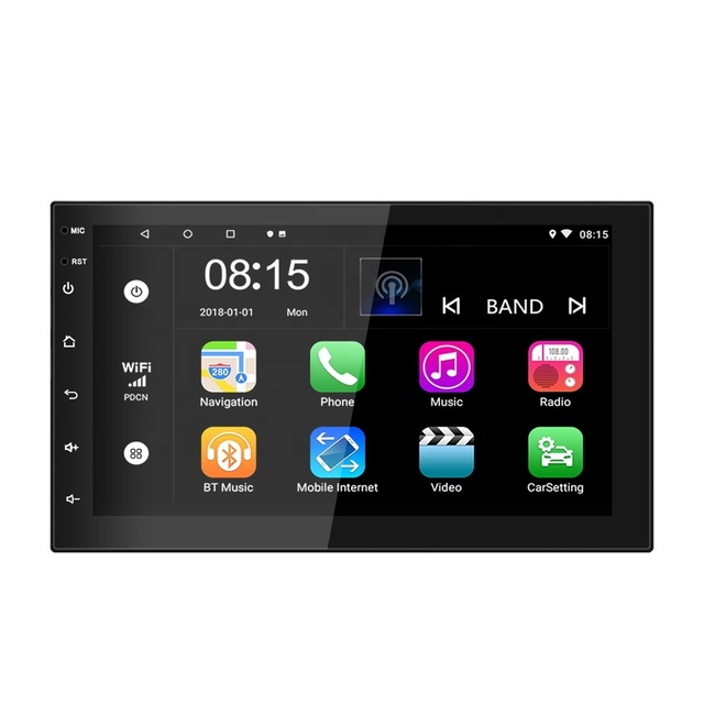 7 Inch Double 2 Din Stereo Android Dvd Player Bt Universal Head Unit Screen with Gps Multimedia Car Radio