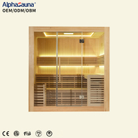Sauna traditionnel avec sièges à double étage, sauna domestique de haute qualité à bas prix, bois personnalisable