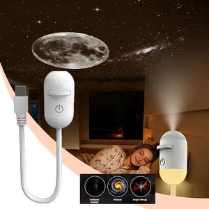 USB Planetarium Galaxy <strong>Moon</strong> Projection Lamp Kids Starry Romantic LED Ambient Ceiling Room Projector <strong>Night</strong> <strong>Lights</strong> for Bedroom Car - Product Image 1
