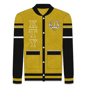 Abiti invernali per confraternite e confraternite in <span class=keywords><strong>cotone</strong></span> Oversize dorato e <span class=keywords><strong>nero</strong></span> per <span class=keywords><strong>Cardigan</strong></span> da uomo - Product Image 1