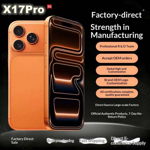 New for 17 Pro Max 5G Smartphone 6.9 Inches 512GB RAM Excellent Battery Health Original Genuine Factory US
