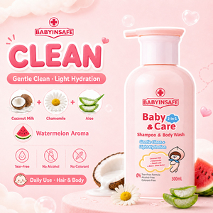 Formula Senza Lacrime Sicura Delicata 0 Alcol 0 Coloranti 0 Irritazioni per Neonati Vendita Diretta dalla Fabbrica <span class=keywords><strong>Shampoo</strong></span> e Bagnoschiuma 2 in 1 per Bambini - Product Image 2