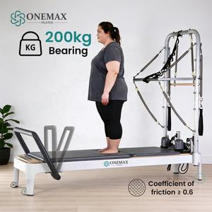 Reformer de Pilates ONEMAX de Aluminio Resistente con Media Torre y Resistencia Ajustable para Beneficios de Salud, Rehabilitación y Entrenamientos en Estudio - Product Image 4