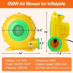 550 commerciale W/0,73 hp aeratore a doppia faccia pale del ventilatore Design grande attrezzatura da divertimento gonfiabile all'aperto - Product Image 5