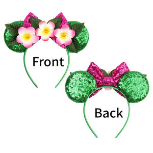 2025 नई गर्मियों की फैशन हैवीयन शैली प्लूरिया लड़कियों के बाल सहायक उपकरण गैसीसिन महिलाओं के लिए धनुष माउस कान हेडबैंड - Product Image 4