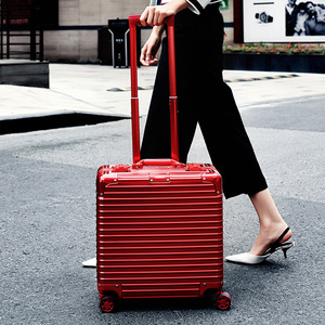 18-Inch All-Aluminum-Magnesium Alloy Trolley Case <b>With</b> Universal <b>Wheels</b> Business Carry-On Luggage Combination <b>Lock</b> Travel Case - Product Image 5