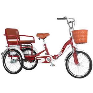 Triciclo Plegable con Pedales, 20 Pulgadas, Frenos V, Cuadro Rígido, Bicicleta de Carga para Adultos y Personas Mayores - Product Image 2