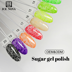 ICE NOVA Sugar Gel Polish 30 Couleurs Marque privée Échantillon gratuit Fabricant Vente en gros Uv/Led Soak Off Gel Polish Service OEM - Product Image 6