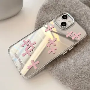 Miroir de maquillage de luxe Jésus <span class=keywords><strong>Christ</strong></span> Croix Pour iPhone11 12 13 14 15 16Pro Max 15Pro 16Pro 14Pro Miroir Visage iPhone Cas Couverture Rigide - Product Image 3