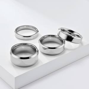 Tungsten Steel <b>Ring</b> Unisex Simple Smooth Design Engagement Wedding Band Index Finger Jewelry K T050 - Product Image 1