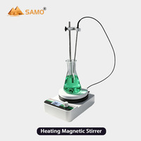 Pengaduk Magnetik Pemanas 200-1500rpm 300C Pengaduk Pelat Panas 2L Pelat Nano Keramik untuk Penggunaan Laboratorium