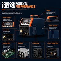 Machine à souder 3 en 1 sans gaz MIG, MIG à fil fourré, MMA ARC, Lift TIG, compatible générateur, soudeuse numérique à onduleur 220V