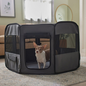 Birden fazla renk Modern katı çelik köpek hayvan kafesi taşınabilir katlanır emniyet <span class=keywords><strong>Pet</strong></span> yavru <span class=keywords><strong>Yard</strong></span> çit ile üst kapak - Product Image 1