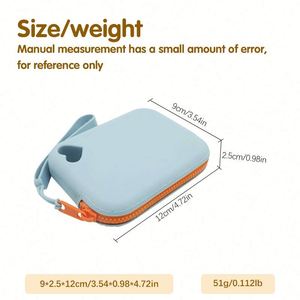 Silicone Zipper Water Resistant Eco-Friendly Unisex Coin Purse & Makeup Bag With <b>Wrist</b> <b>Strap</b> Mini Size Daily Use - Product Image 4