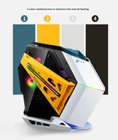 Wanjia Soul Battleship caja de la computadora de escritorio Pc chasis de forma especial Gamer refrigerado por agua DIY tema Matx gran Stock Torre completa