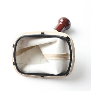 Poignée de levier de vitesse en cuir beige pour Passat B5 5 6 vitesses, couvre-levier de transmission manuelle - Product Image 2