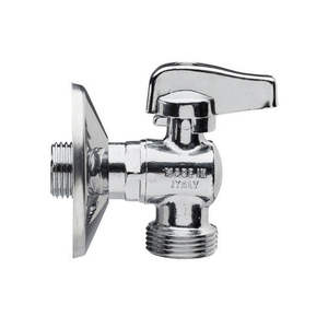 Robinet à bille pour lave-linge, levier chromé 1/2 x 3/4, fabriqué en Italie - Product Image 1