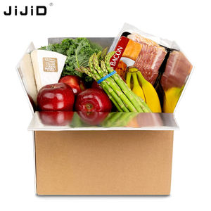 JIJID Boîtes d'expédition à isolation thermique pour les aliments congelés Boîte isotherme pour le déjeuner Boîte à gâteaux en papier kraft Emballage pour collations - Product Image 1