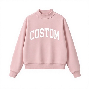 New Fashion Winter <b>Mock</b> <b>Neck</b> Pullover Loose Fit Casual Sweatshirt Factory Made Manufacturer Streetwear <b>Top</b> For Women's - Product Image 1