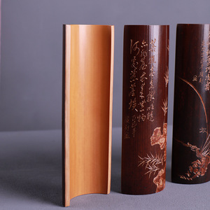 Chen Xiaolou Old Coal Bamboo Tea Set Hand Carved Plum Blossom Orchid Bamboo Chrysanthemum Chinese Style Collectible Decor - Product Image 3