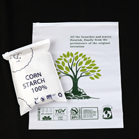 Sacs à fermeture éclair en poly givrés biodégradables Sac à fermeture éclair compostable en fécule de maïs avec conception personnalisée