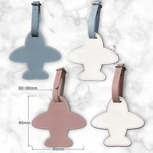 Etiqueta de equipaje con forma de avión creativa, etiquetas de maleta de cuero PU, llavero, identificador de maleta bonito duradero para etiqueta de viaje - Product Image 2