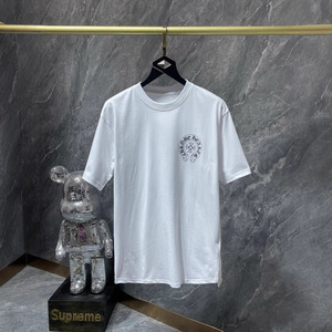 Camiseta Chrome Hearts con Estampado de Cruz de Herradura, Oversize, de Algodón, Manga Corta, Estilo Hip Hop, Casual, para Hombre y Mujer, Top de Verano - Product Image 3