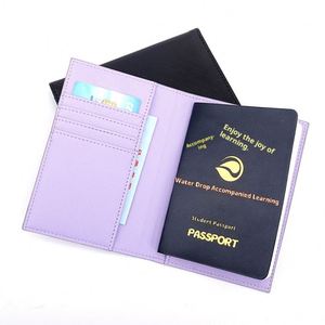 Elanmei - Porta Pasaportes de PU Estilo Coreano, Cierre de Cremallera, Diseño con Letras, Múltiples Ranuras para Tarjetas, 14x9.8x14cm, Diseño Bonito para Viajes - Product Image 1