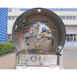 ไฮโดรเจนคอมโพสิตถังขนาดเล็ก Lng จัดหาระบบสูญญากาศ Cryogenic กระบอก