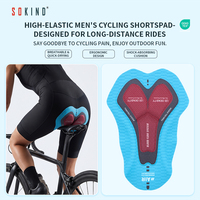 Shorts de cyclisme pour hommes grande taille, écologiques, à séchage rapide, respirants, accessoires Sokind, coussin en mousse haute densité, flexible, 3D