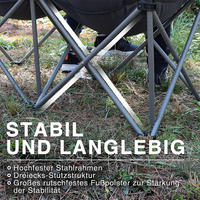 Fauteuil double pliant de camping extérieur, léger, avec structure en fer, siège portable de luxe