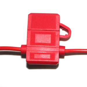 Portafusibles de inserción de coche a prueba de agua 30A rojo medio 12AWG alambre 30cm enchufes alambre accesorios de coche caja de fusibles de coche - Product Image 3
