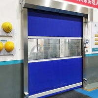 Puerta Rápida Enrollable de PVC Anticolisión con Superficie Acabada para Seguridad Industrial en Cocina, Taller, Supermercado, Granja