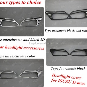 Cubierta de Faro Delantero en Negro Mate y Cromo para Dmax, Accesorios 4x4, Kit de Carrocería para Isuzu Dmax - Product Image 4