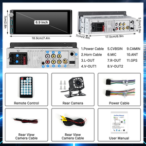 Sistema Dsp de Reproducción Automática de 1 Din para Coche, Reproductor Multimedia Universal para Coche, Mp3, RDS, Fm, Radio Estéreo con Pantalla <span class=keywords><strong>Lcd</strong></span> - Product Image 6
