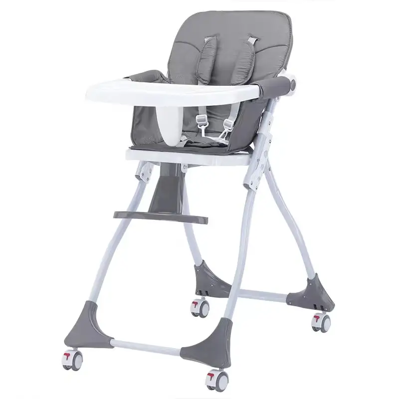 Adjustable Baby High Chair For Dining Multifunctional baby feeding chair baby dining chair with universal wheels