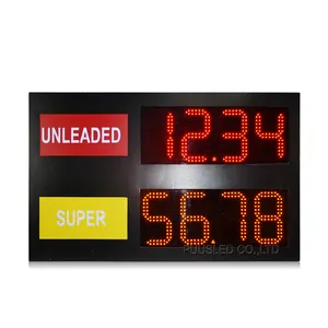 Outdoor Led Tankstation Led Prijsteken Geleid Digitale Reclamespeler Geleid Gasprijsbord