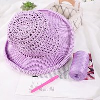 Hilo de cinta plana de 100g, patrón teñido de hilo mezclado fuerte de 3mm de espesor para tejer a mano