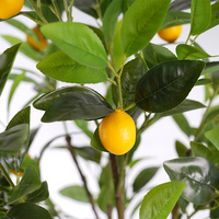 Vente flash : Citronnier artificiel en plastique, bonsaï en pot, 120 cm, écologique, résistant aux UV, décoration intérieure et extérieure