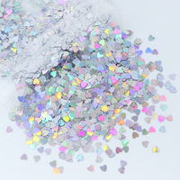 Décoration d'art d'ongles en acrylique 3D pour la Saint-Valentin, paillettes en forme de cœur rouge, confettis pour les yeux et le visage