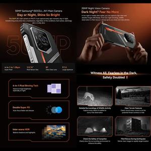 Blackview Oscal Pilot 3 Rugged Phone 12GB + 256GBナイトビジョンAndroid 15 MediaTek Dimensity 6300 Octa Core OTG NFC 5Gスマートフォン - Product Image 5
