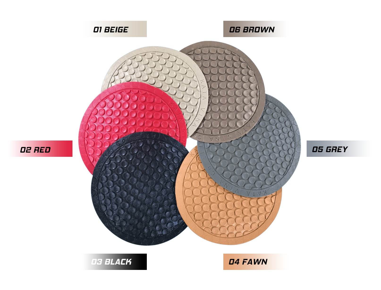 Beige negro marrón gris fawn rojo