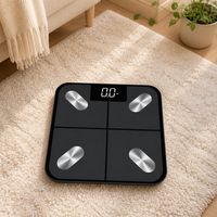 Balance connectée intelligente Bluetooth pour la composition corporelle, avec application, haute précision, en verre trempé, pour la maison et le fitness