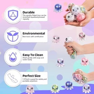 Fidget Stress <b>Balls</b> Adults Cute Dumplings Eco-Friendly TPR Stress Relief Bulk Squishy <b>Squeeze</b> <b>Ball</b> Set Birthday Party Favors - Product Image 6