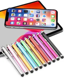 Metal Tablet kalem kalem klibi ile Stylus kalem Tablet PC için dokunmatik ekran kapasitif Stylus kalem kalem