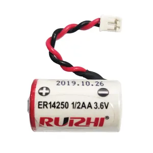 RUIZHI Li-SOCl2 배터리 1/2AA ER14250 배터리 VDO 디지털 타초그래프 DTCO 1381 용 제온 XL-050F 대체