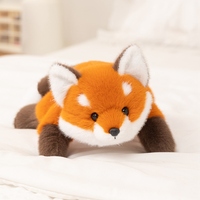 Peluche réaliste renard roux super douce, jouet en peluche rembourré en coton PP, poupée assise personnalisée pour enfants