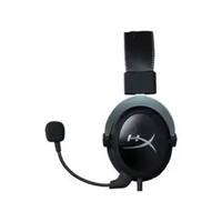 Hyper X Headset Gaming bingkai aluminium, Earphone kabel 2.4G hitam merah perunggu