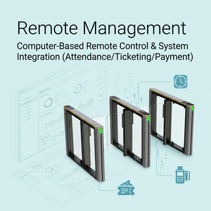 Torniquete de Seguridad KMS con Escáner de Código QR, Barrera de Control de Acceso para Entrada de Edificios Comerciales y Torres de Oficinas - Product Image 1