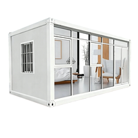 Casa Contenedor Prefabricada Moderna y Expandible de 40/20 Pies, Lista para Habitar, con 2, 3, 4 o 5 Dormitorios, Villa Prefabricada Portátil